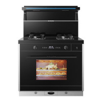 美大集成灶Z23-ZK(901ZK)蒸烤一体变频降噪大火力升级挥手智控侧吸下排蒸箱烤箱集成一体 黑色 天然气