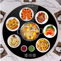 先科暖菜板+可煮火锅+电动旋转+90cm黑色电陶炉