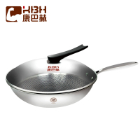 康巴赫(KBH)一代炒锅不粘锅304不锈钢无涂层蜂窝无油烟平底锅家用炒锅CFC32A1 32cm