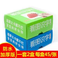 幼儿识字卡片3-6岁启蒙早教学龄前儿童用 看图识字卡 婴儿宝宝认字动物撕不烂认知大卡片幼儿园小中大班