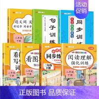 共7本》语文专项训练全套 二年级上 [正版]新版小学二年级上册下册语文专项训练全套人教版看图说话写话阅读理解看拼音写词语