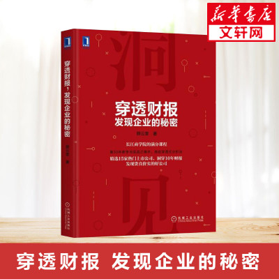 穿透财报,发现企业的秘密 上市公司财务报表分析从入门到精通教程书籍 财务会计管理书籍 财报分析 财务舞弊风险识别方法 I