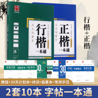 2套田英章书楷书入门字帖正楷一本通吴玉生行楷一本通初学者练字帖学生成人钢笔字帖练字速硬笔书法临摹字帖成人大学生男女生练字
