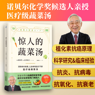 惊人的蔬菜汤 前田浩著 惊人的蔬菜汤 饮食营养生食疗书籍 每天1碗蔬菜汤 抗病毒抗氧化抗衰老 打造不易生病的体质书 健康