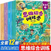 思维综合训练营 全12册 找不同迷宫书专注力训练书3-6岁儿童益智注意力观察记忆力智力开发大脑思维书籍培养孩子宝宝大冒险