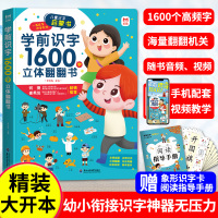 学前识字1600立体翻翻书儿童3d立体书一年级上册下册认字神器象形幼儿早教识字拼图绘本0到3岁学前启蒙用书1600字宝宝