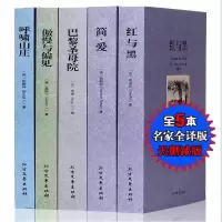 中文完整版 世界名著书籍套装全5册全译本无删减 呼啸山庄+简爱+巴黎圣母院+红与黑+傲慢与偏见青少年成人版 外国文学名著