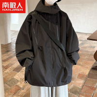 南极人冲锋衣外套男春秋季2023新款潮牌机能风登山服工装夹克衣服