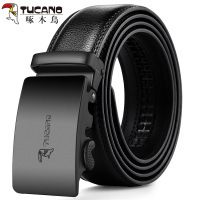 啄木鸟正品皮带男简约真皮自动扣纯牛皮腰带高档百搭年轻人裤带潮