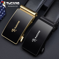 啄木鸟男士皮带真皮自动扣带时尚休闲商务高端牛皮青年男士裤带