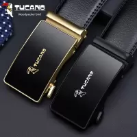 啄木鸟男士皮带真皮自动扣带时尚休闲商务高端牛皮青年男士裤带