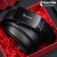 啄木鸟男士皮带真皮自动扣皮带时尚休闲商务高端男士牛皮裤带