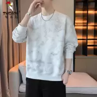 啄木鸟卫衣男士2025年秋季时尚扎染上衣宽松休闲圆领长袖T恤男款