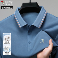 [7A抗菌桑蚕丝]啄木鸟男士短袖t恤2025新款父亲爸爸装polo衫男C