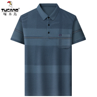 啄木鸟爸爸t恤男士短袖夏季中老年人男装有口袋polo衫上衣服夏装
