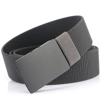 青年百搭休闲松紧弹力腰带男女帆布皮带透气编织加长无孔牛仔裤带