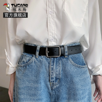 啄木鸟皮带女士2025新款牛仔裤腰带真皮学生女时尚百搭装饰韩版潮
