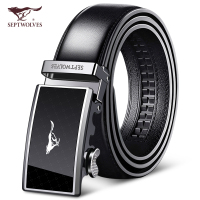 七匹狼皮带男款真皮正品自动扣腰带男士2023新款潮纯牛皮男式裤带