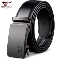 七匹狼皮带男士真皮自动扣腰带男式纯牛皮正品高档品牌年轻人裤带