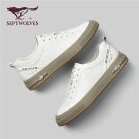七匹狼小白鞋潮鞋原创小众男鞋2023新款休闲皮鞋秋季男士白色板鞋