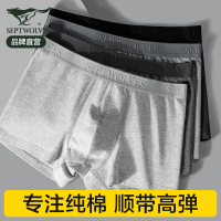 七匹狼男士内裤纯棉四角裤男生夏季薄款透气大码宽松平角裤短裤头