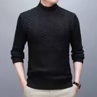 冬季半高领毛衣男士韩版潮流修身加厚针织衫青年毛线衣