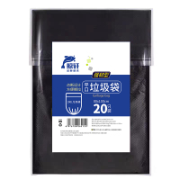 鲸轩L607 80x100cm 20个/包 强韧型 垃圾袋 (计价单位:包) 黑色