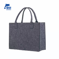 鲸轩 B110A 40*30*15cm 毛毡手提袋 文件袋(计价单位:个)深灰色