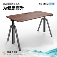 AILINK爱琳电动升降桌智能电脑桌站立式移动办公家用居家原木书桌A9PLUS 胡桃木纹(无醛环保板) 1200*700