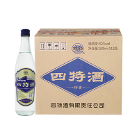 四特酒 莲四(蓝标)特香型白酒 年货送礼 52度 500ml*12瓶 整箱