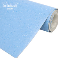 天空桥 PVC地板革 蓝白圈石纹2.0mm 平方米