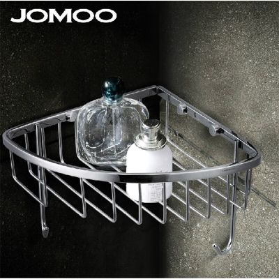 九牧(JOMOO)卫浴不锈钢挂件单层三角篮置物架收纳篮浴室三角架卫生间浴室