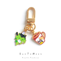 可爱创意盆栽小猫咪包包AirPods挂件卡通U盘防丢拉链扣钥匙扣配饰