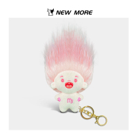 搞笑缺牙巴棉花娃娃钥匙扣可爱十二星座情侣公仔炸毛裸娃玩偶挂件