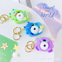 怪兽家族投影相机钥匙扣创意星空万花筒迷你发光玩具书包挂件礼物