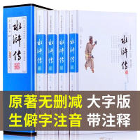 四大名著之水浒传 学生版无障碍阅读 四大名着大字版 4册 青少年注音释疑 正版书籍