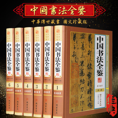 中国书法全鉴 精装16开全6册 名家书法要领 篆书 隶书 楷书 行书 草书 魏碑 书法名家名作鉴赏