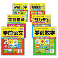 全套6册 学前识字语文数学智力拼音题测试幼升小教材儿童幼小衔接练习册学前班小学入学准备学前教育幼儿园大