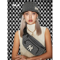 MLB 男女情侣胸包复古老花腰包斜挎包运动休闲秋季