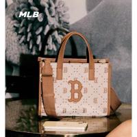 MLB韩国代购 男女情侣休闲复古老花托特包时尚通勤包23春夏新款