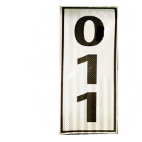 爵昊+支柱号码牌+400*150mm(3M超强级反光膜)+个