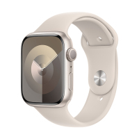 Apple Watch Series 9 蜂窝 45 毫米星光色铝金属表壳 星光色运动型表带 - M/L