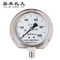 嘉禾长久 不锈钢风表压力表径向带边 Y100BF/T块