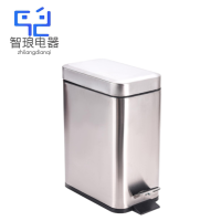 万允 不锈钢脚踏垃圾桶 10L/个(10L)