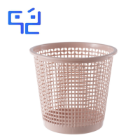 万允 塑料镂空垃圾桶 粉色10L/个(粉色10L)