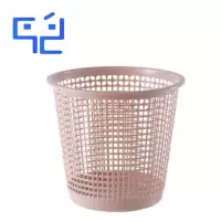 万允 塑料镂空垃圾桶 粉色10L/个(粉色10L)