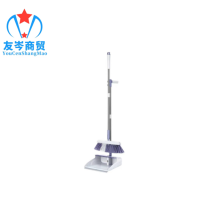 友岑白紫折叠站立扫把簸箕套装家用带挂齿/件(仓灰)