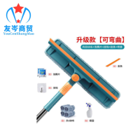 友岑擦玻璃神器窗户双面擦高楼家用清洁神器工具伸缩杆专业玻璃刮搽刷/个(伸缩杆1.2米[可弯曲]四布+泡片+挂钩+刮条+喷