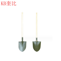奎比军绿色防汛救灾铁锹 方锹尖锹