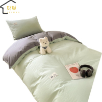 财巢 纯棉三件套 被套160×210cm 床单160×230cm 枕套48*74cm /套